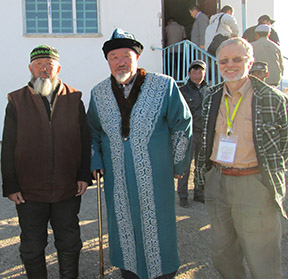 Ivan G. Somlai in Mongolia with residents of a remote border town